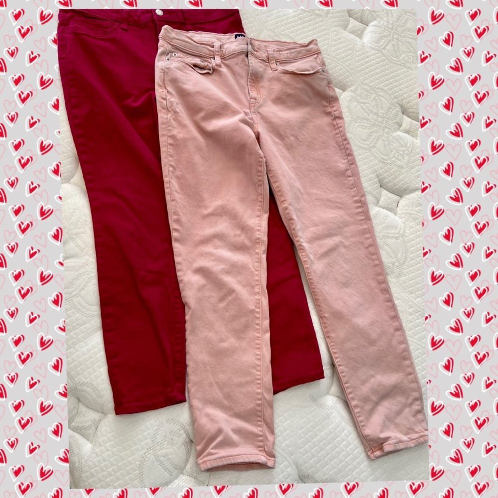 GAP Pink Jeans x2  Size 10 (30)